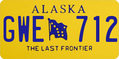 AK license plate GWE712