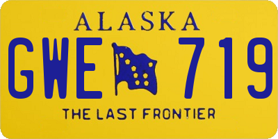 AK license plate GWE719