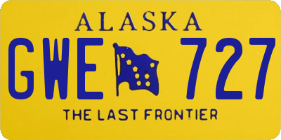 AK license plate GWE727