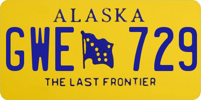 AK license plate GWE729