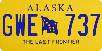 AK license plate GWE737