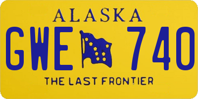 AK license plate GWE740