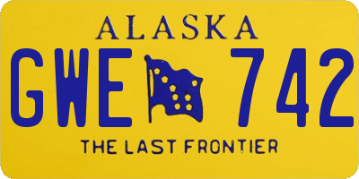 AK license plate GWE742