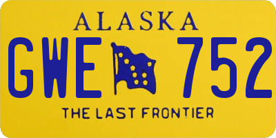 AK license plate GWE752