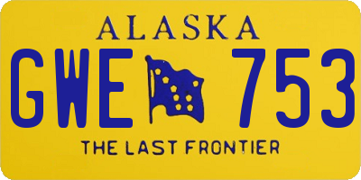 AK license plate GWE753