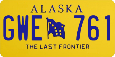 AK license plate GWE761