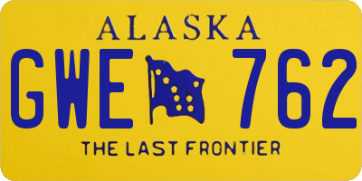 AK license plate GWE762