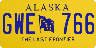 AK license plate GWE766