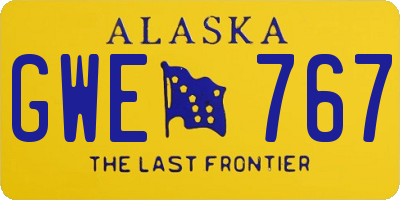 AK license plate GWE767