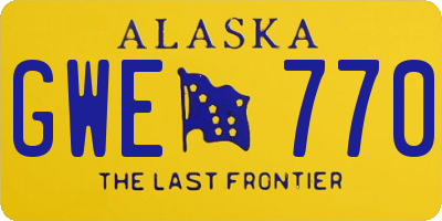 AK license plate GWE770