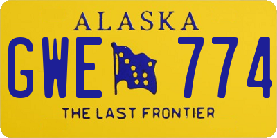 AK license plate GWE774