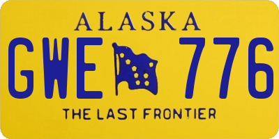 AK license plate GWE776