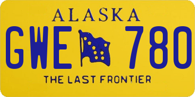 AK license plate GWE780