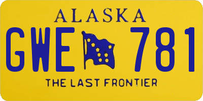 AK license plate GWE781