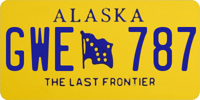 AK license plate GWE787