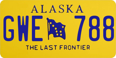 AK license plate GWE788