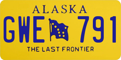 AK license plate GWE791