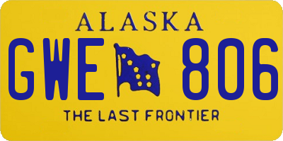 AK license plate GWE806