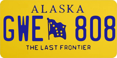 AK license plate GWE808