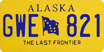 AK license plate GWE821