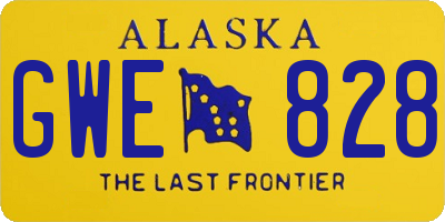 AK license plate GWE828