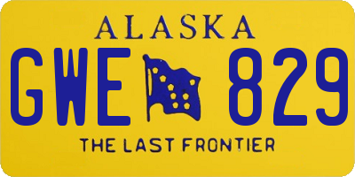 AK license plate GWE829