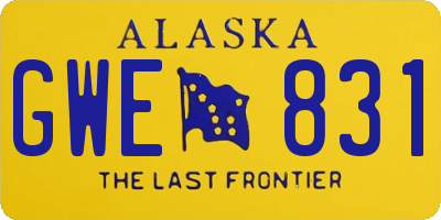 AK license plate GWE831