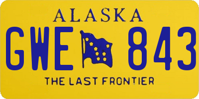 AK license plate GWE843