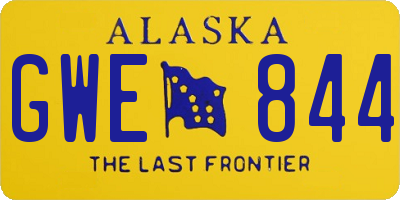 AK license plate GWE844