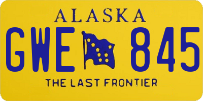 AK license plate GWE845