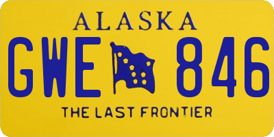 AK license plate GWE846
