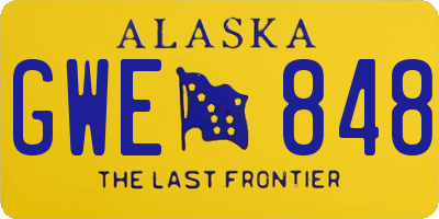 AK license plate GWE848