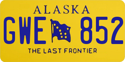 AK license plate GWE852