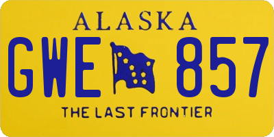 AK license plate GWE857