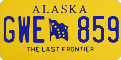 AK license plate GWE859