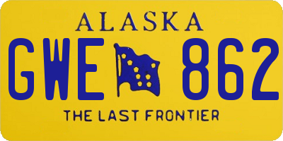 AK license plate GWE862