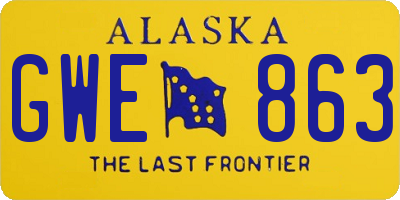 AK license plate GWE863