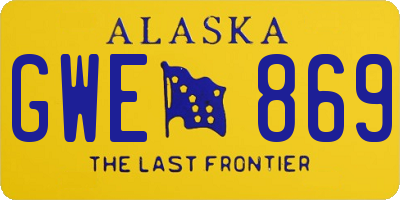 AK license plate GWE869