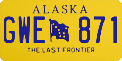 AK license plate GWE871