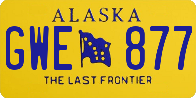 AK license plate GWE877