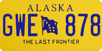 AK license plate GWE878