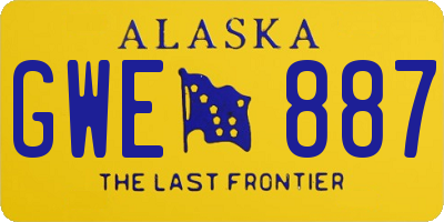 AK license plate GWE887