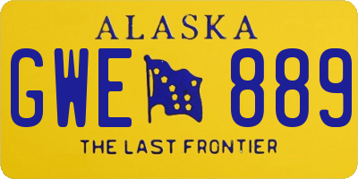 AK license plate GWE889