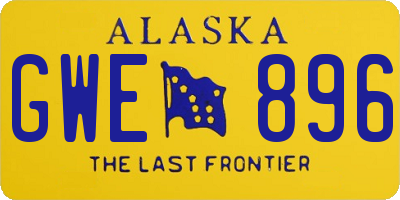 AK license plate GWE896