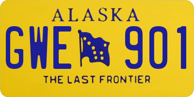 AK license plate GWE901