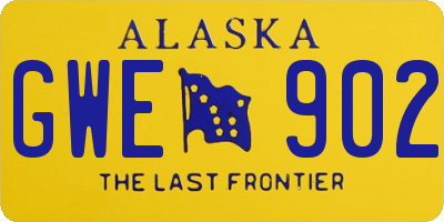 AK license plate GWE902