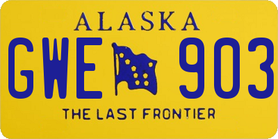 AK license plate GWE903