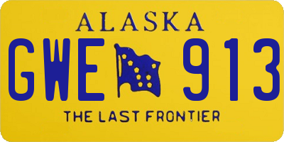 AK license plate GWE913