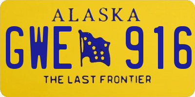 AK license plate GWE916