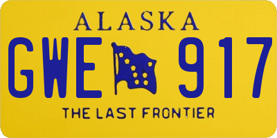 AK license plate GWE917